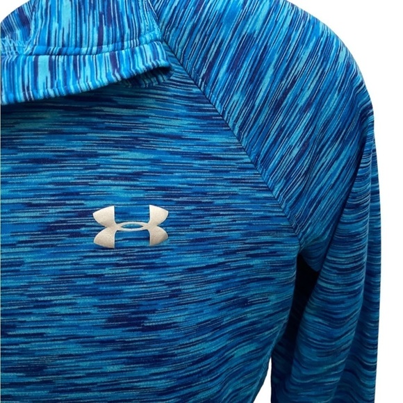 UNDER ARMOUR Blue Marled Lightweight Pullover 1/4 Zip Women S Small - Picture 3 of 5
